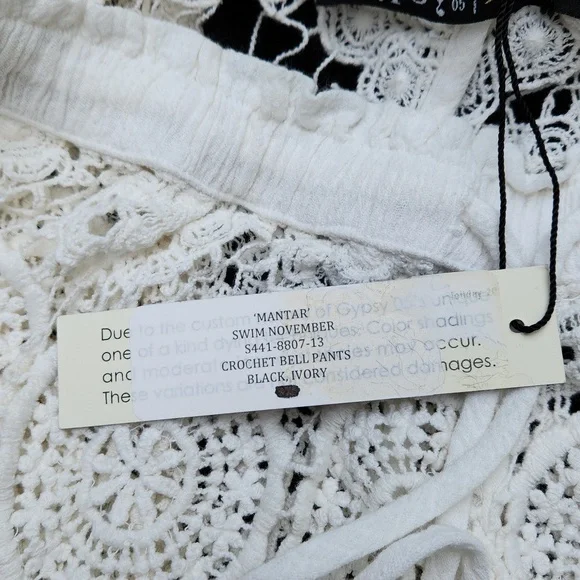 **HP** Nwt Gypsy 05 Sand Mantar Crochet Swim Cover Up Pants - Picture 14 of 14